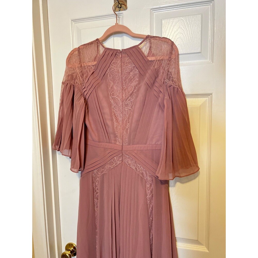 Asos Dress Womens Sz 6 UK 10 Pink Blush Dusty Rose Lace Lined TALL - Picture 2 of 16